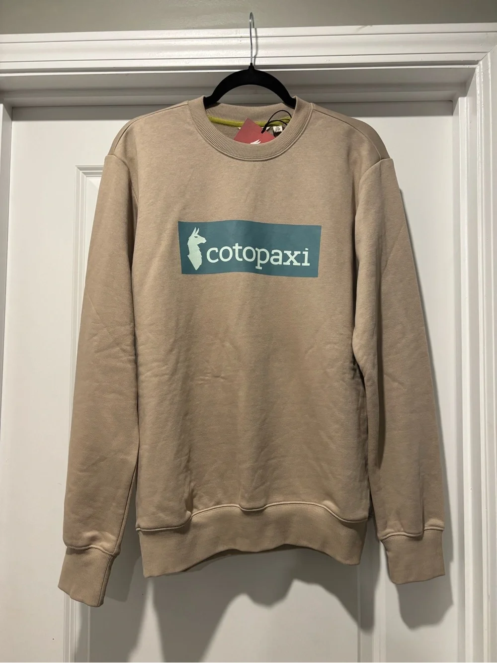 NWT Cotopaxi Icon Crew Sweatshirt-Pebble Men’s Small Cream and Light Blue